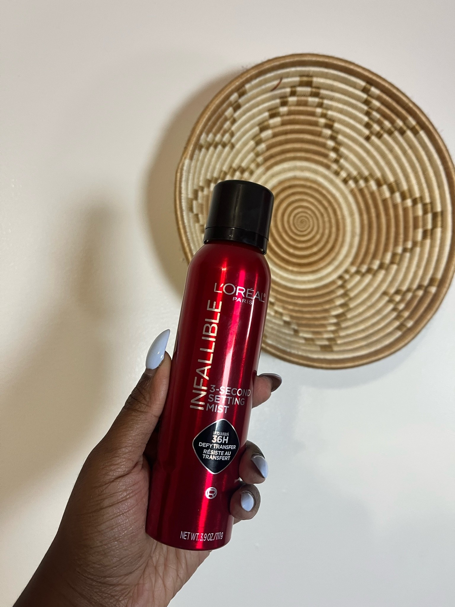 L'Oreal did their big one with this setting spray! She holds up through the whole day. I love it so much that I bought the bigger size.

L'Oreal Paris Infallible XL 3-Second Setting Spray Mist, Microfine Mist for up to 36HR Wear, Clear, 3.9 Oz

#LTKBeauty