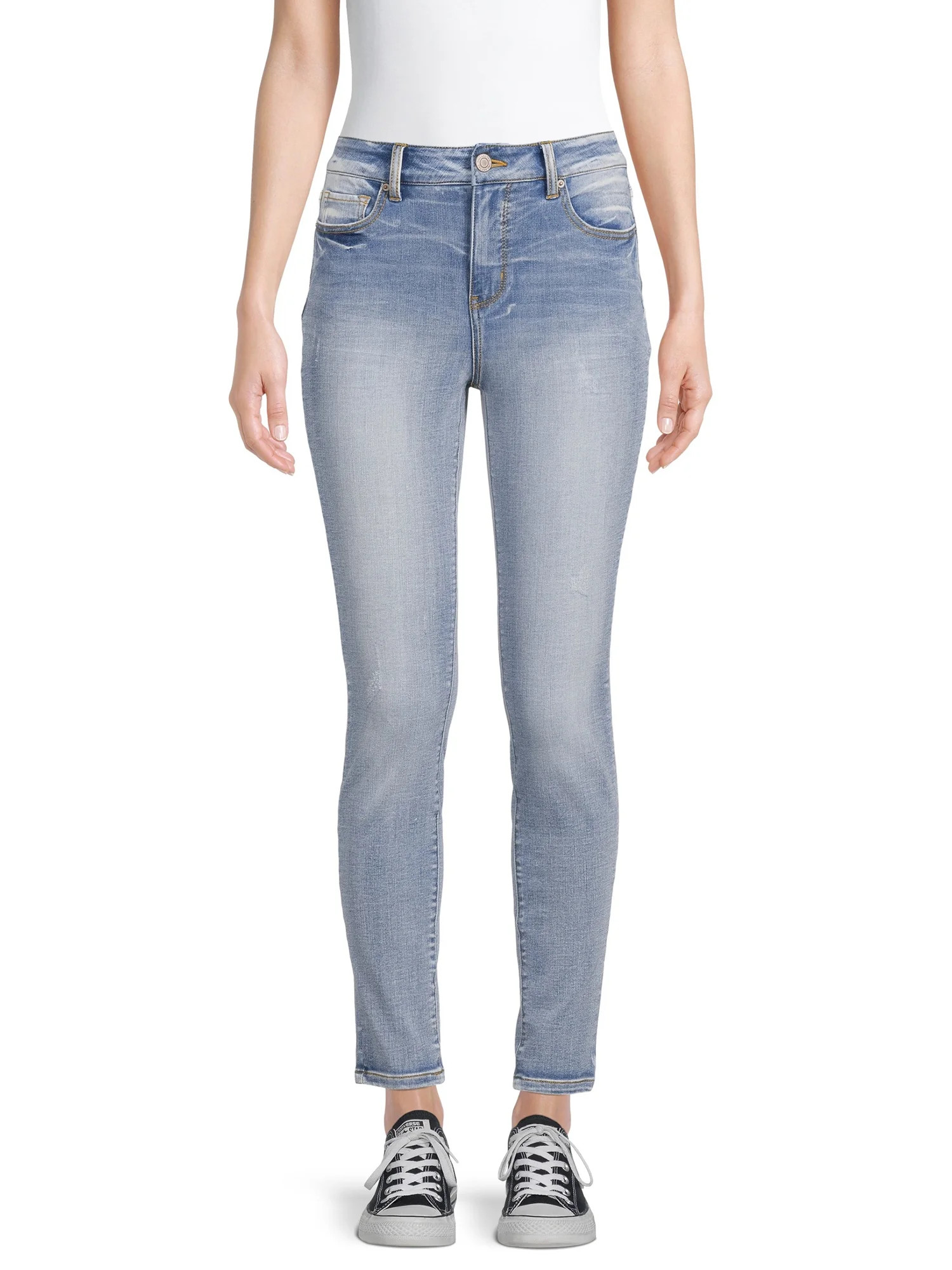 Time and Tru Women's High Rise Skinny Jeans - Walmart.com | Walmart (US)