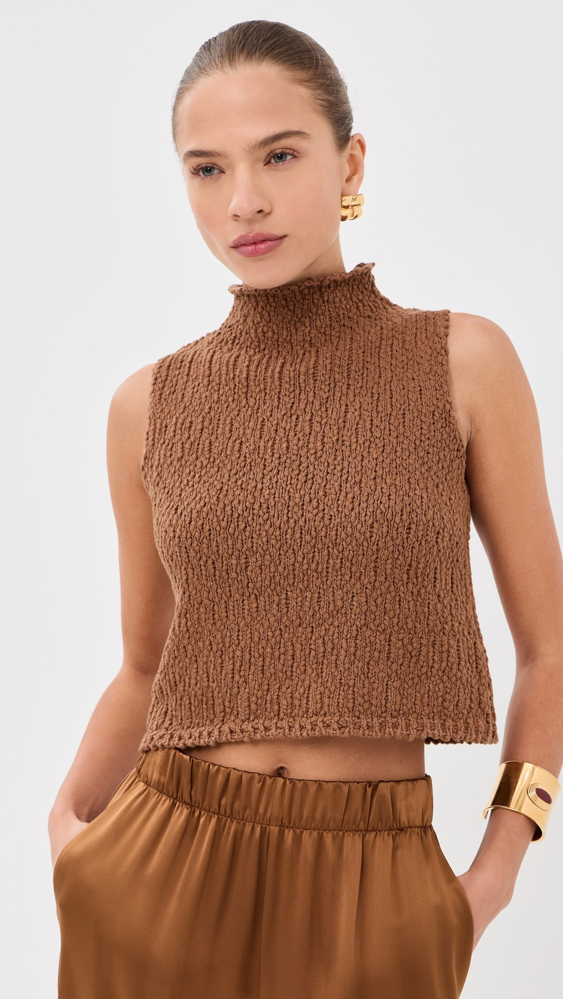 Atticus Roll Neck Cropped Tank | Shopbop
