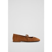 Stradivarius Pleated leather ballet flats BROWN 5 | Stradivarius (UK)