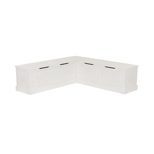Linon Harris White Solid Pine Backless Nook with Interior Storage | Amazon (US)
