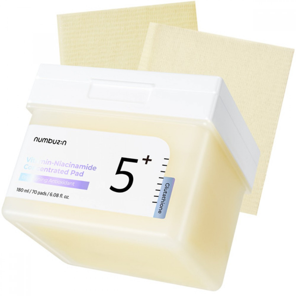 numbuzin - No.5+ Glutathione Vitamin Concentrated Pad - 180ml/70pads | STYLEVANA