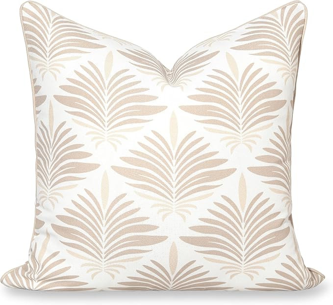 Hofdeco Premium Coastal Hampton Patio Indoor Outdoor Throw Pillow Cover Only, 20"x20" Water Repel... | Amazon (US)