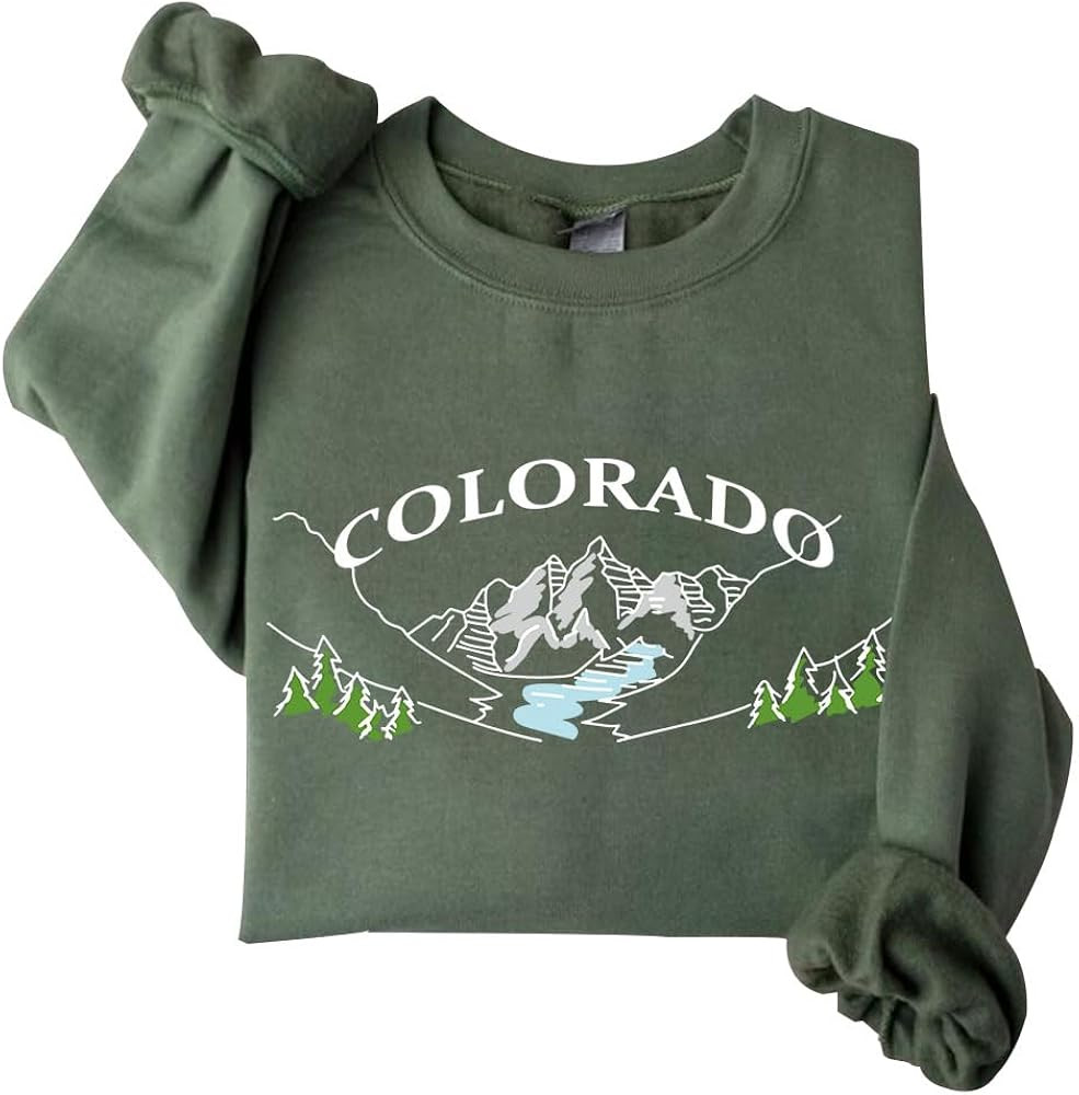 Colorado Mountain Sweatshirt Colorado Crewneck Sweatshirt Nature Sweatshirt | Amazon (US)