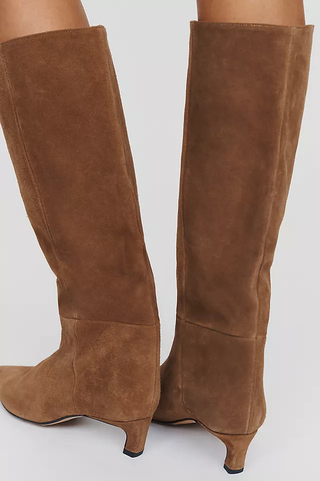 Maddox Wide-Leg Kitten-Heel Tall Boots | Anthropologie (US)