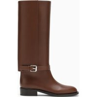 Burberry High Brown Leather Boot | Balardi (US & Canada)