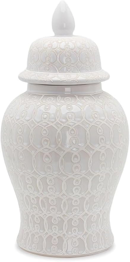 Ceramic Vase Ceramic Ginger Jar,Floral Vases with Lid Enamel Porcelain Vase Temple Jars Tea Stora... | Amazon (US)