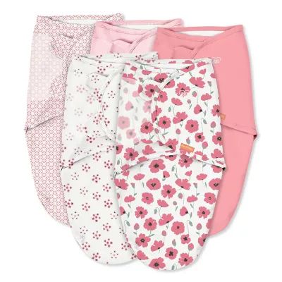 SwaddleMe® Original Small/Medium Floral Cotton 5-Pack Swaddles in Pink | buybuy BABY | buybuy BABY