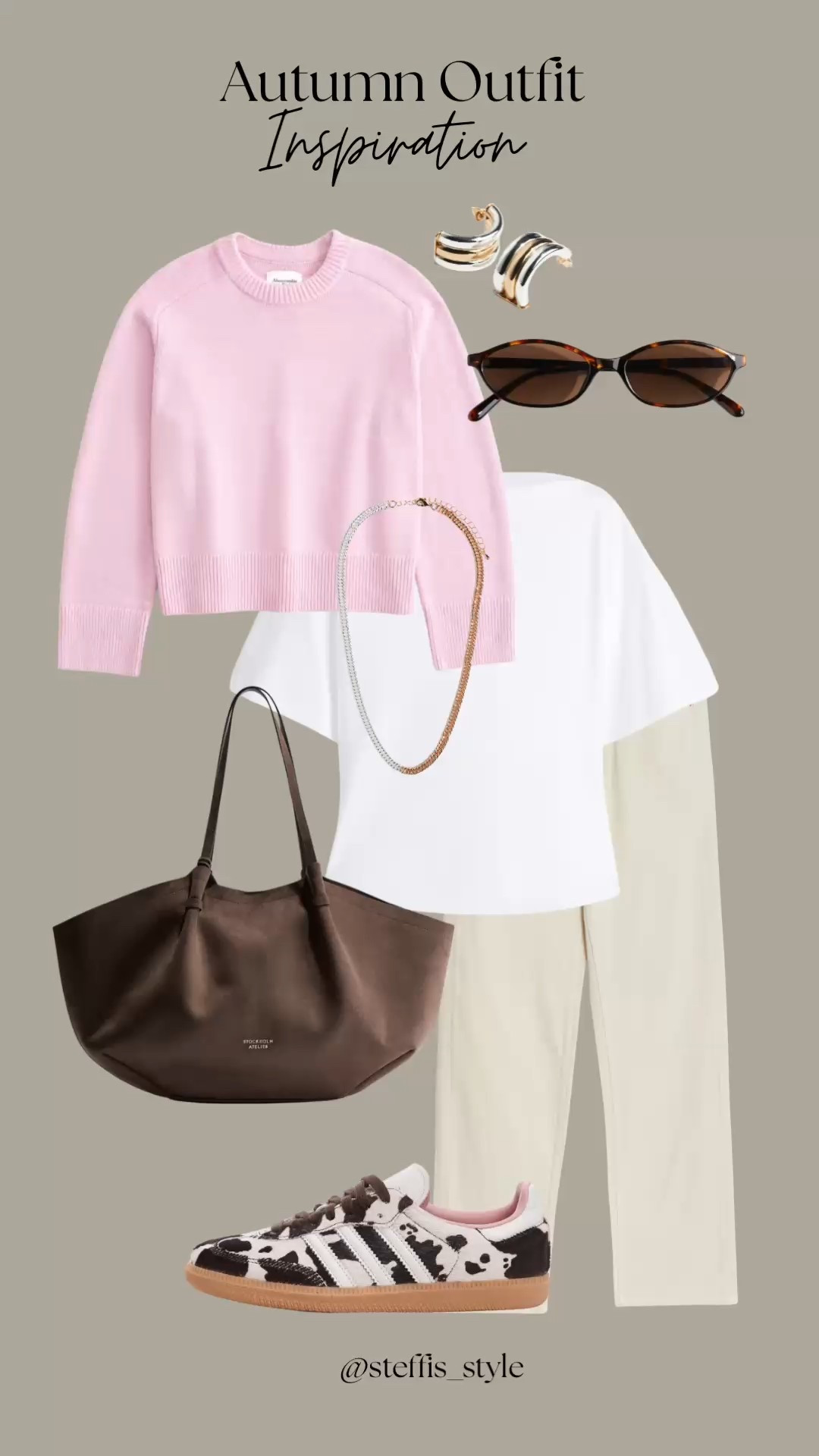 Autumn outfit inspo. Transitional outfit. Layering. Ecru jeans. Brown accessories. 

#LTKautumn #LTKstyletip #LTKuk