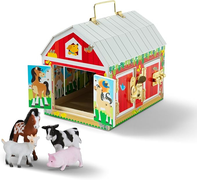 Melissa & Doug Latches Barn Toy Sensory Activity, Doors And Locks Toy, Farm Animals, For Kids Age... | Amazon (US)