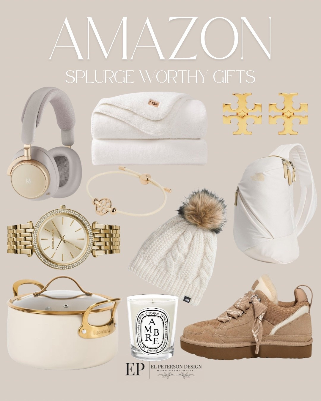 Amazon splurge worthy gifts
Headset
Blanket
Bracelet 
Beanie
Bag
Pot
Watch
Shoes 
Earrings 

#LTKGiftGuide #LTKHome #LTKStyleTip