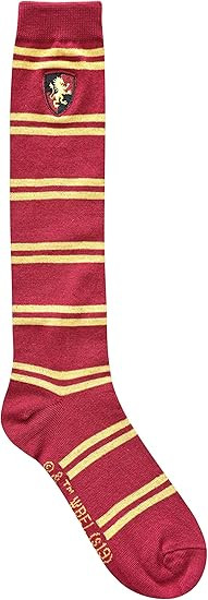 Harry Potter Striped Juniors/Ladies Knee High Socks with Embroidered Crest | Amazon (US)