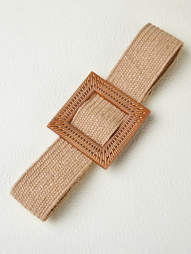 Square Buckle Woven Belt | SHEIN