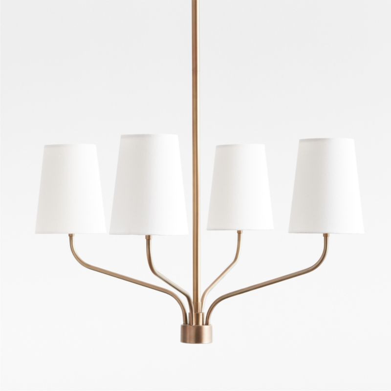 Seguin Small Brass Chandelier | Crate & Barrel | Crate & Barrel
