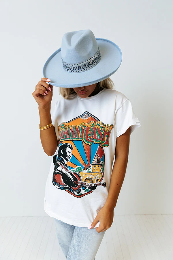 Johnny Cash Distressed Graphic Tee | Impressions Online Boutique