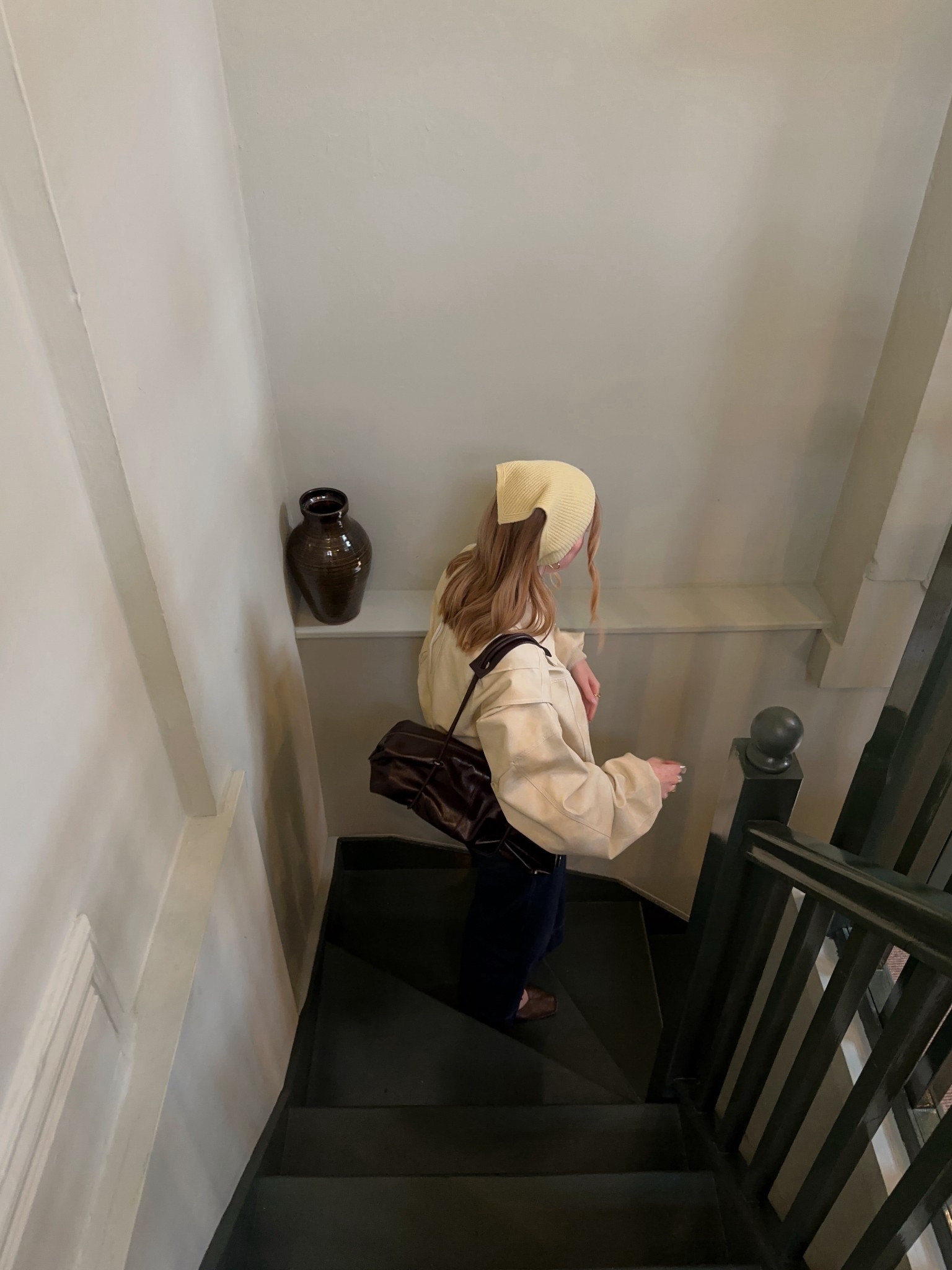 Butter Yellow, Leather Jacket, Brown Shoulder Bag, Dark Denim Jeans 

#LTKuk #LTKautumn #LTKeurope