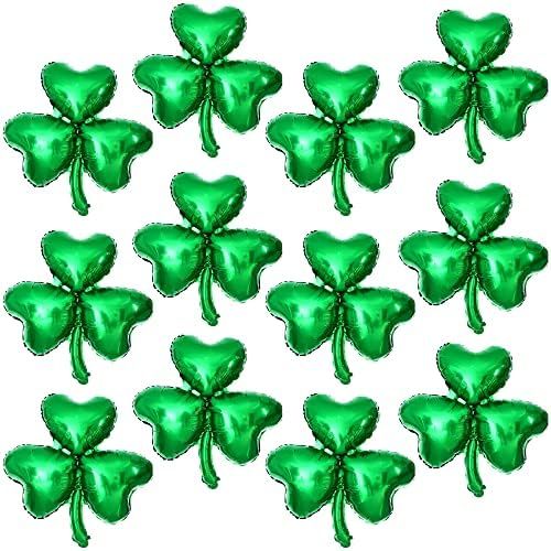 St. Patricks Day Shamrock Balloon - 12 Pieces | Saint Patricks Day Balloons Garland | Lucky Clover B | Amazon (US)