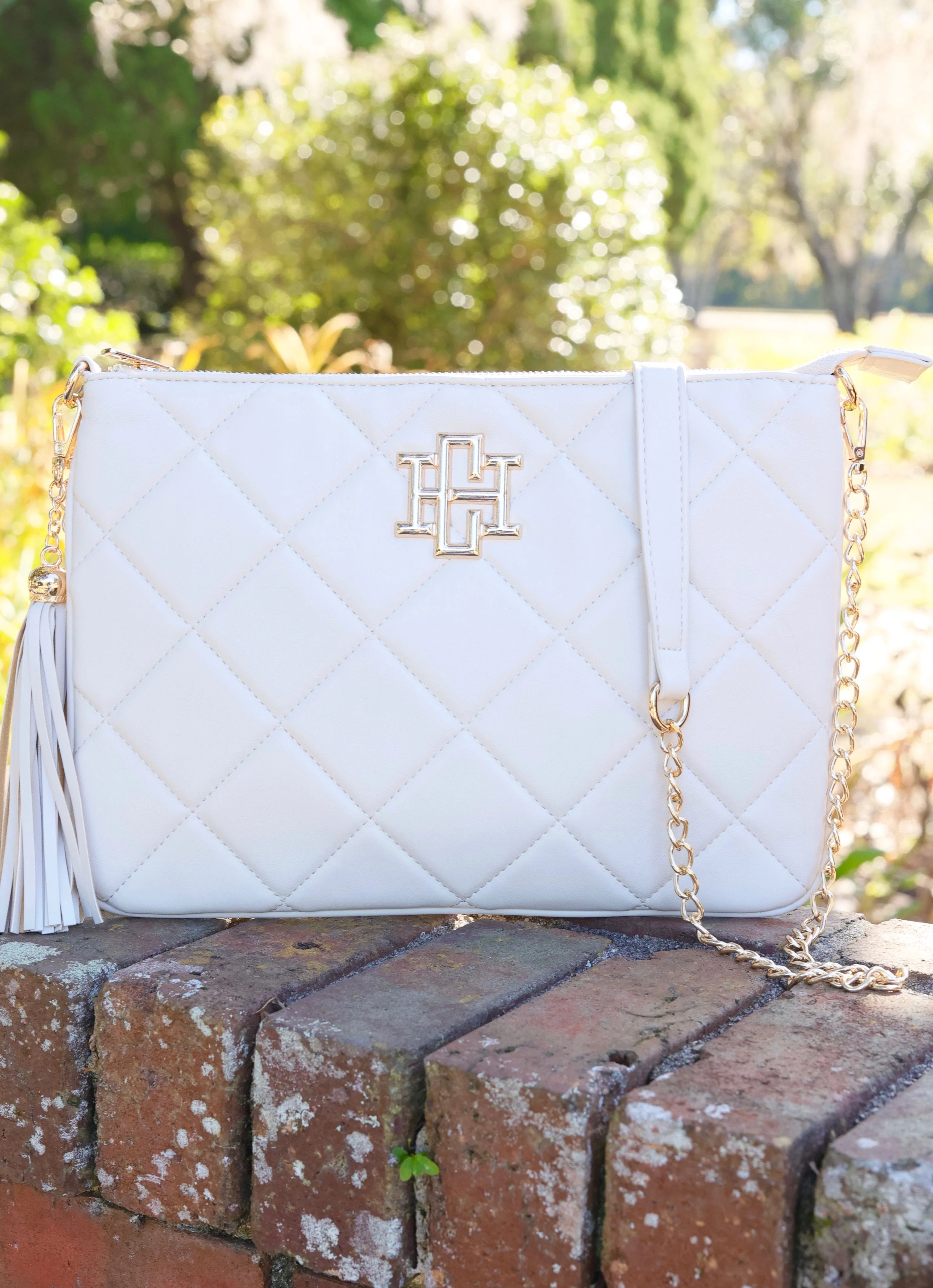 Madelyn Clutch/Crossbody CREAM QUILTED LD | Caroline Hill