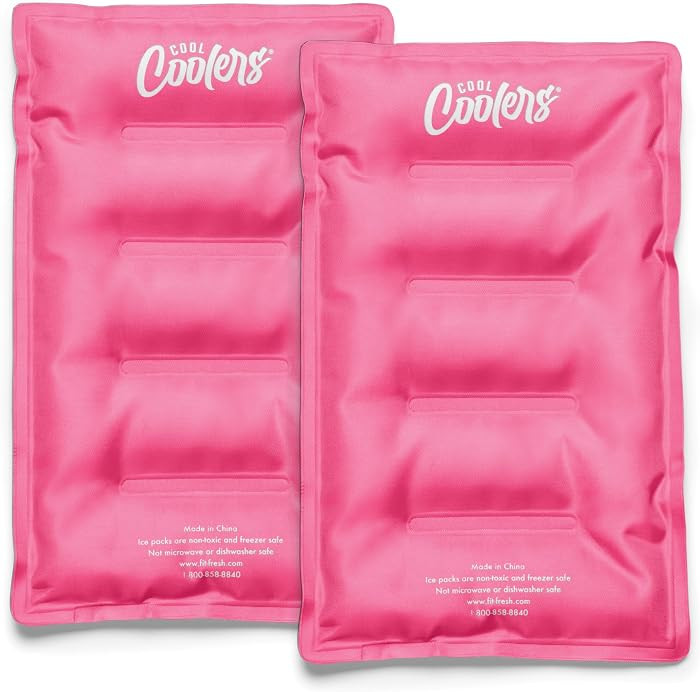 Cool Coolers by Fit & Fresh 2 Pack XL Soft Ice Packs for Cooler, Flexible Stretch Nylon, Lunch Bo... | Amazon (US)