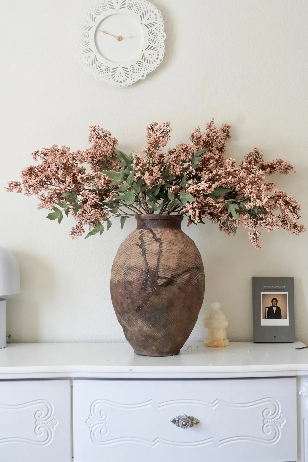 43'' Artificial Berry With Leaves,Tall Faux Burgundy Branches,Rustic Wabi Sabi Decor,Farmhouse Va... | Etsy (US)