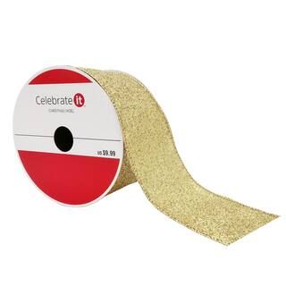 2.5" Glitter Wired Ribbon by Celebrate It™ Christmas | Michaels Stores