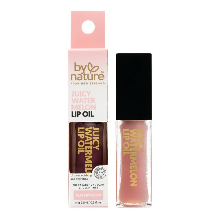 By Nature Juicy Watermelon Lip Oil with Vitamin E for Plumping and Moisturizing Lips | Walmart (US)