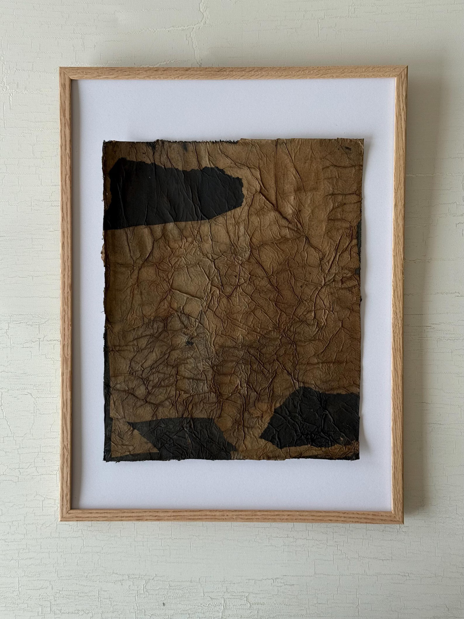 Organic Abstract Textile Art 16 X20'' Rustic Neutral Wall Decor | Earthy Hand-painted Fabric | Wa... | Etsy (US)