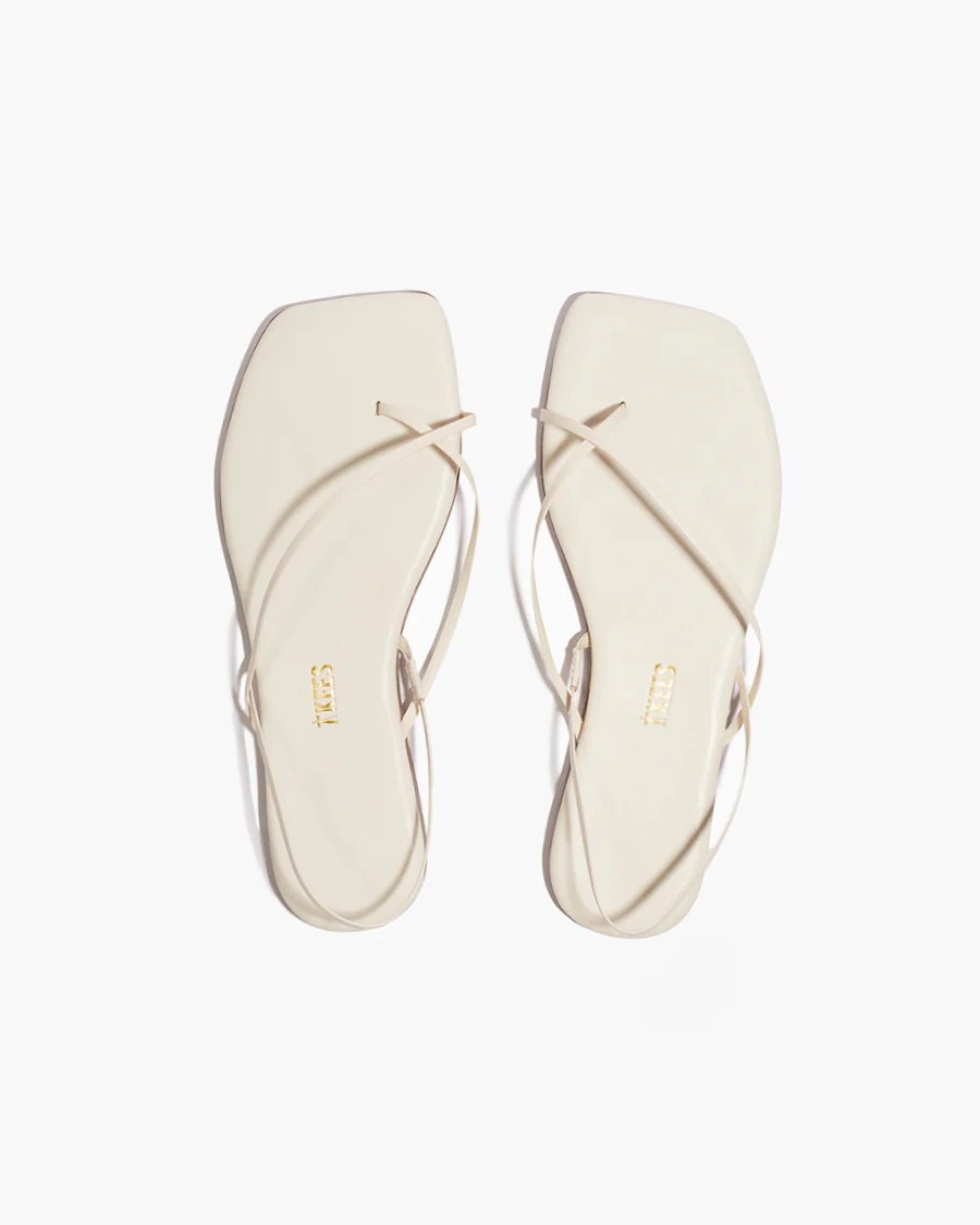 Square Toe Millie in Cream | Women's Flip-Flops | TKEES | TKEES