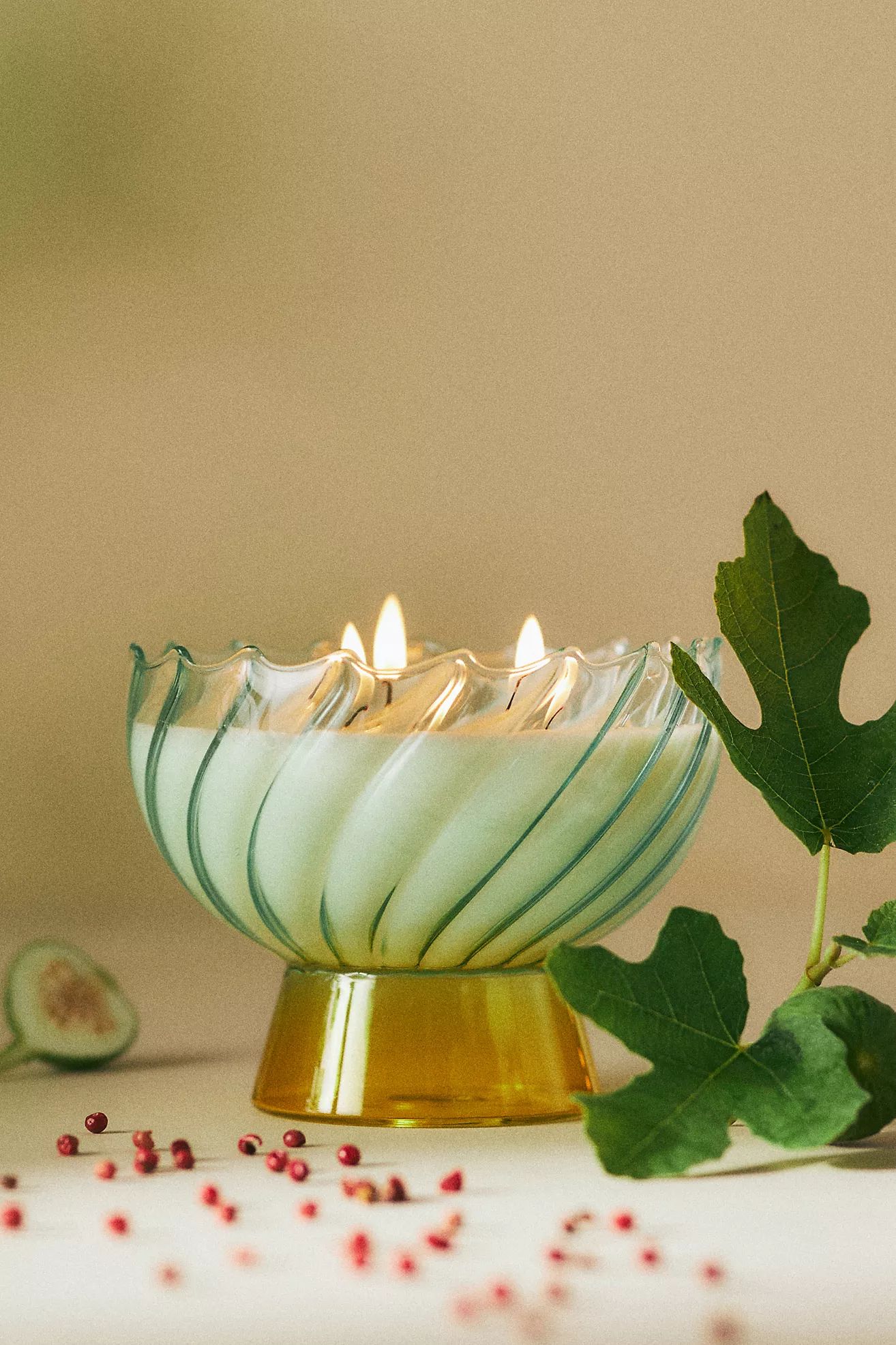 Calle Fresh Fig & Pink Peppercorn Glass Candle | Anthropologie (US)