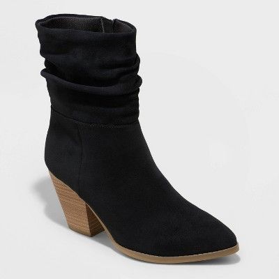 Women&#39;s Cianna Slouch Boots - Universal Thread&#8482; Black 11 | Target