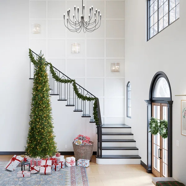 National Tree Company Kingswood Fir Pencil Tree with Clear Lights | Wayfair North America