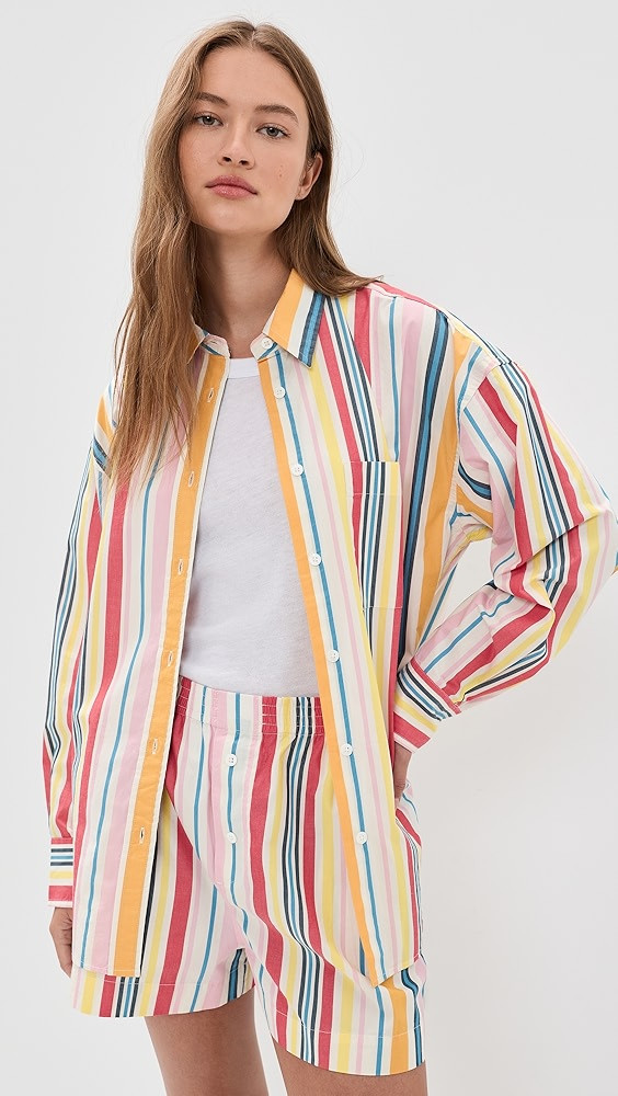 Coastal Poplin Relaxed Button Down Shirt | Shopbop