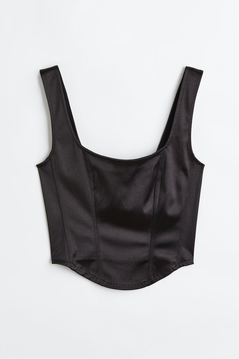H & M - Bustier Top - Black | H&M (US + CA)