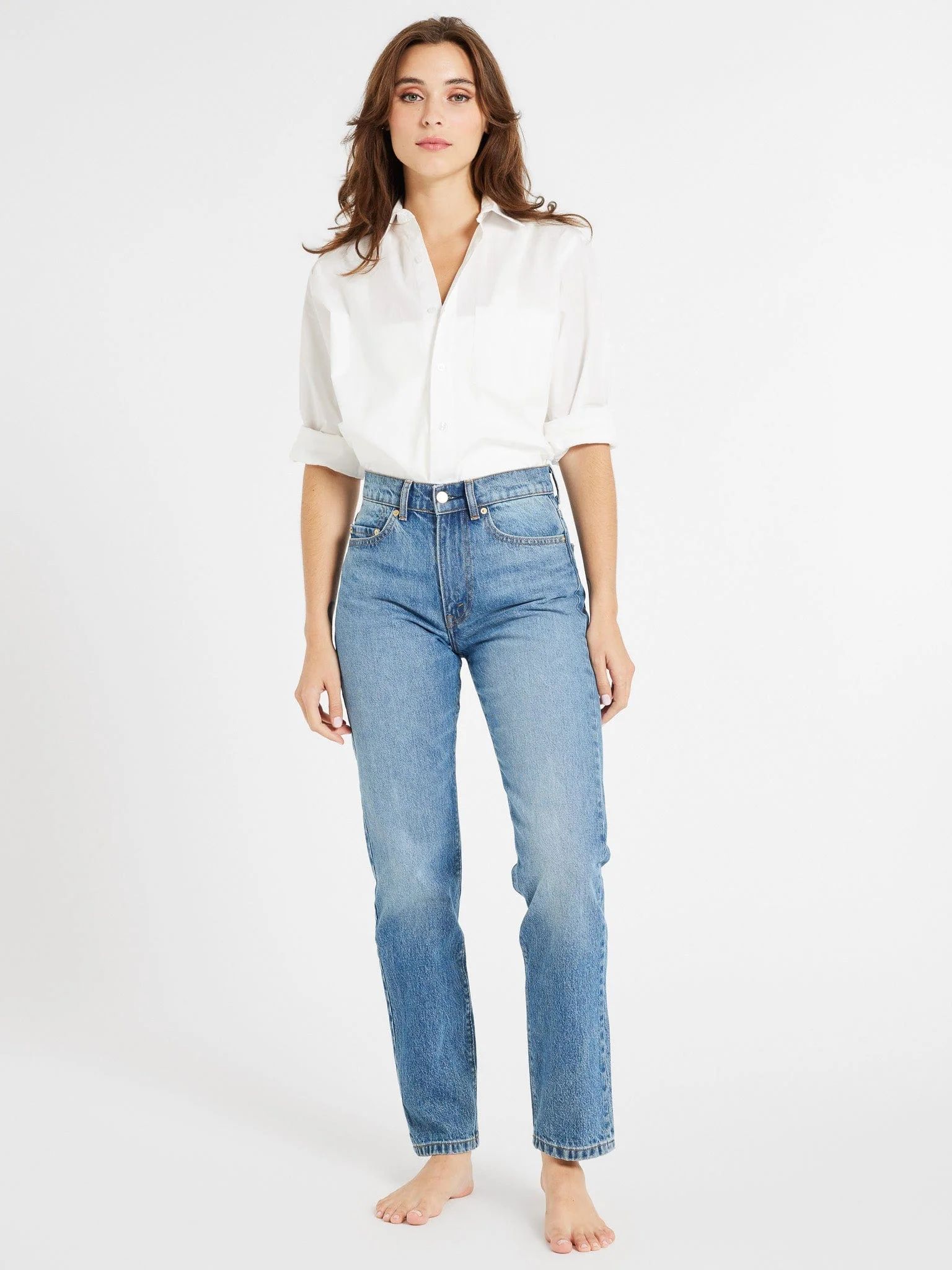 Brooke High Rise Slim Fit Jean in Montecito | Mille