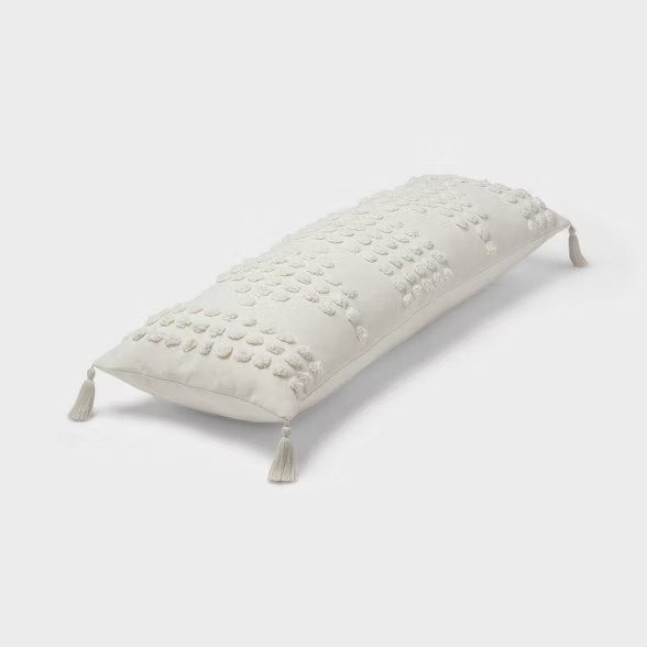Oversized Oblong Tufted Diamond Throw Pillow Cream - Opalhouse™ | Target