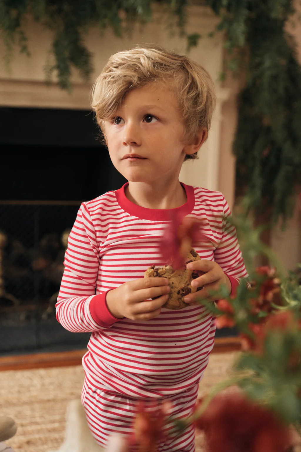 Kids Long-Long Set in Classic Red Voyager Stripe | Lake Pajamas