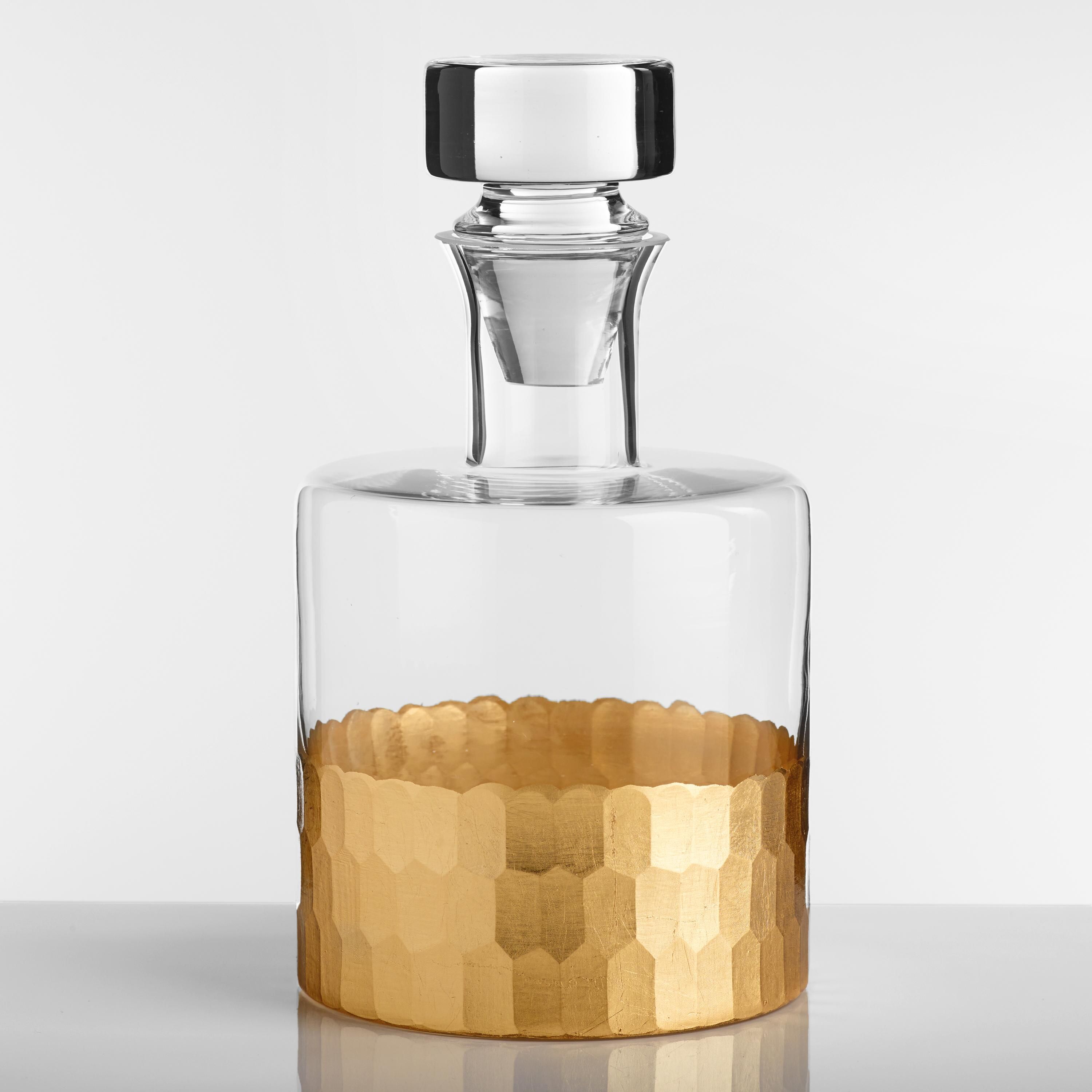 Gold Faceted Decanter | World Market