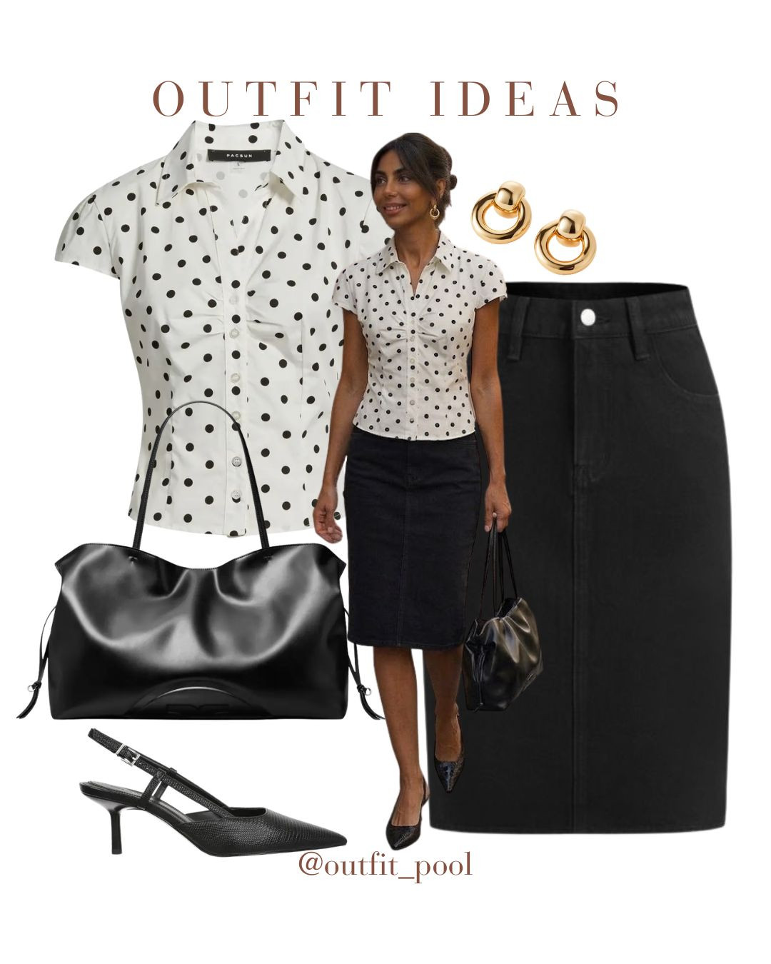 Black Denim Skirt outfits for work #denimskirt #virtualstylist #workweartops (Denim Skirt for Work, Workwear Denim Skirt, Office Outfit Ideas, Business Casual Outfit, Smart Casual Workwear, Midi Denim Skirt, Dark Wash Denim Skirt, Chic Office Style, Denim Skirt Outfit, Blazer and Denim Skirt, Button Down Shirt Outfit, Workwear Inspiration) 

 #LTKgrwm #LTKTall #LTKWorkwear