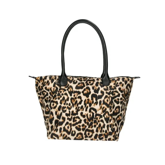 No Boundaries Women's Tote Bag, Natural Leopard | Walmart (US)