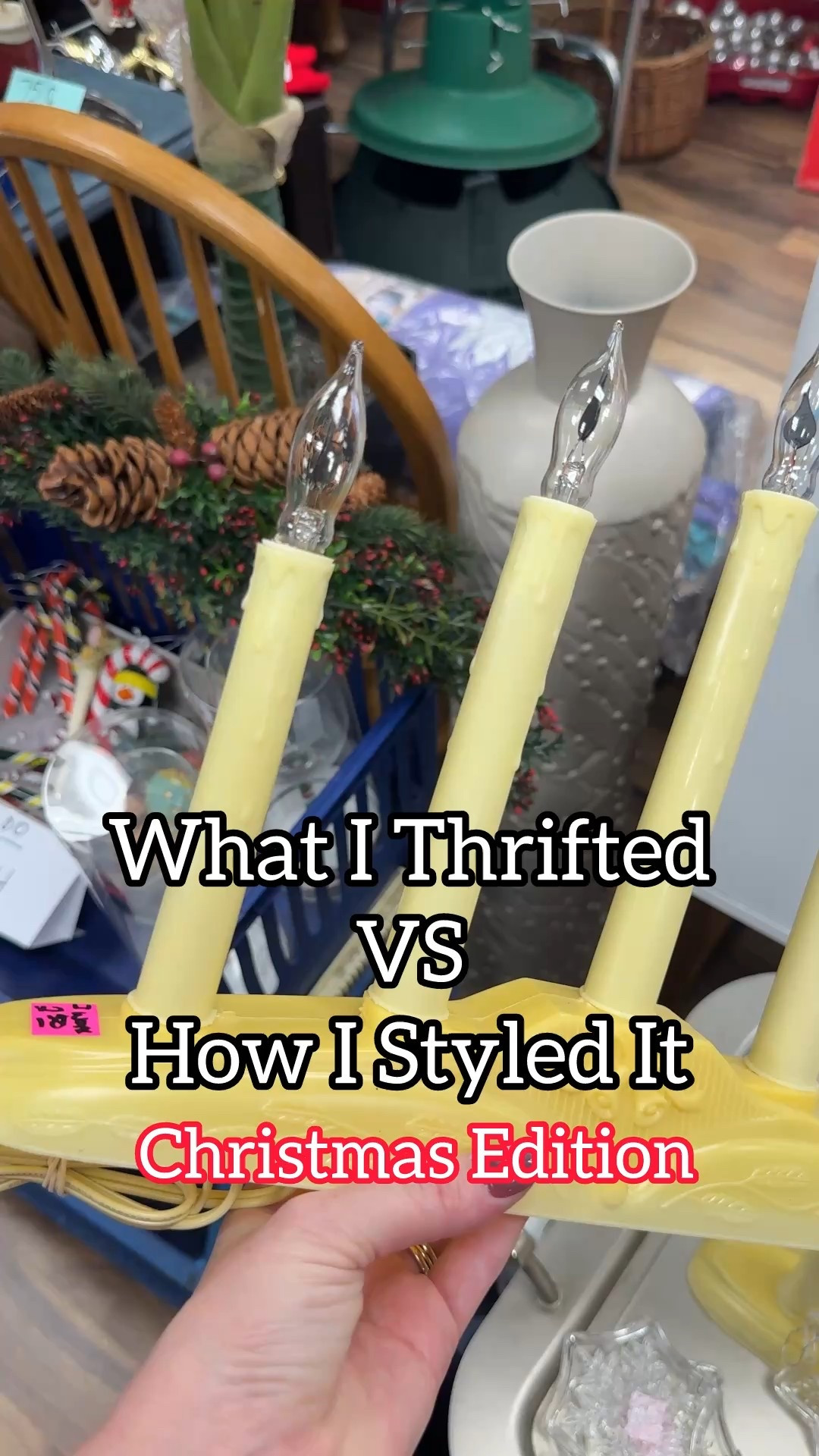 I thrifted this candolier for a steal, but I found them online for a really great price too! Linked the materials I used to give her a little glow up in case you love the vintage Christmas look too’

#LTKHoliday #LTKHome #LTKFindsUnder50