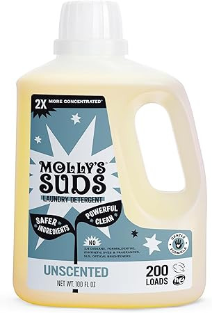 Molly's Suds Liquid Laundry Detergent | Clean Laundry Detergent Soap for Sensitive Skin | 2x Conc... | Amazon (US)