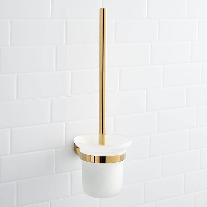 Signature Hardware 296452 Ceeley Collection Wall-Mount Toilet Brush Holder - Polished Brass | Amazon (US)