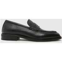 schuh Rhodes Leather Loafer Shoes in Black | Schuh