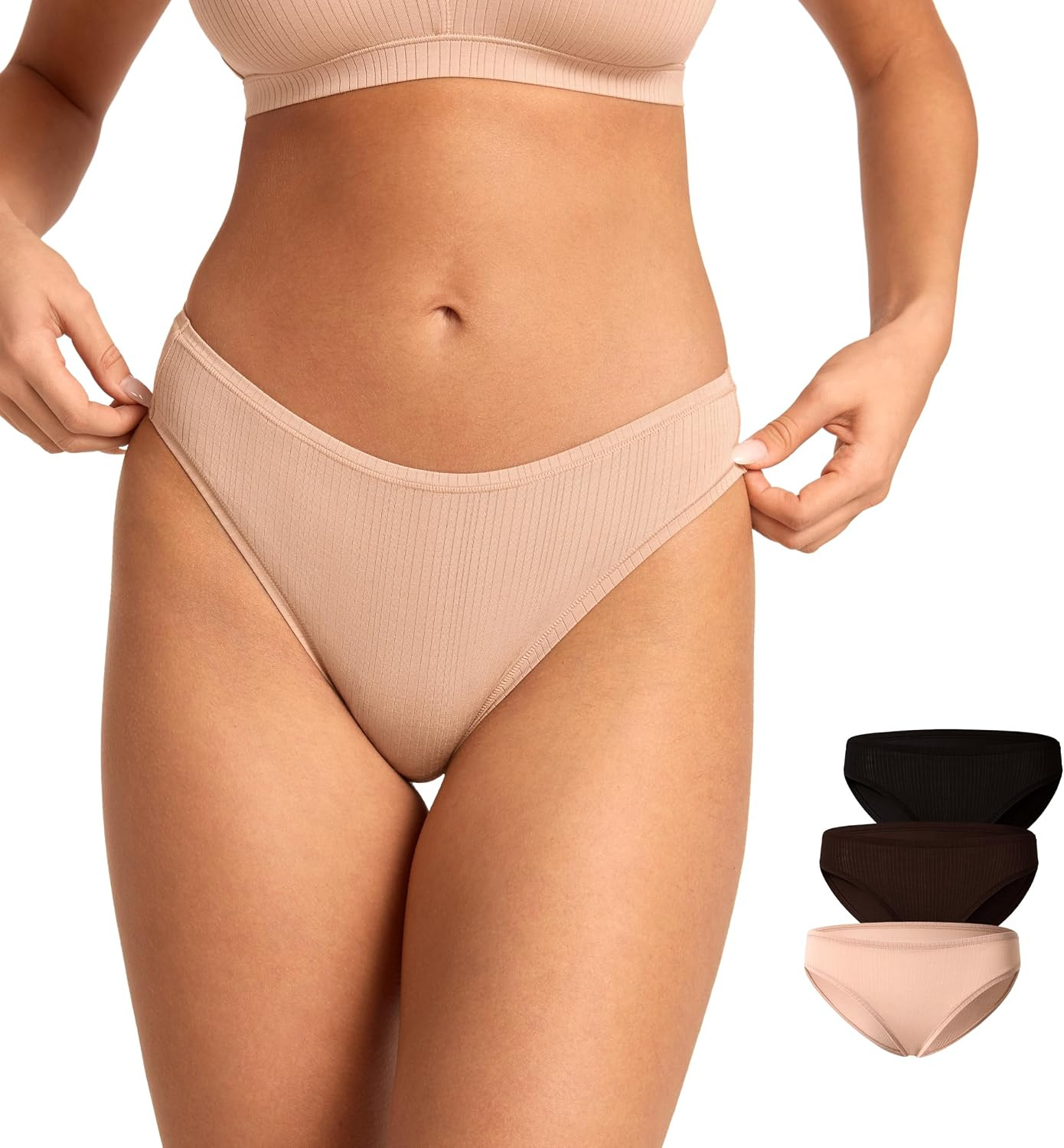 Natrelax Modal Ribbed Bikini | Amazon (US)