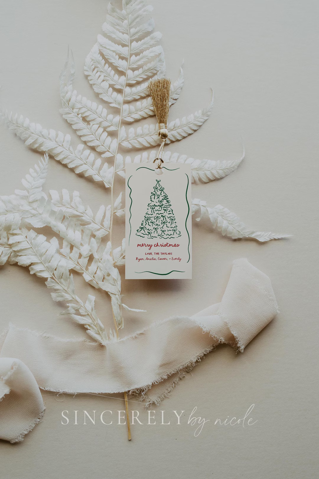 Hand Drawn Merry Christmas Gift Tag, Editable Printable Holiday Gift Tag, Hand Drawn Christmas Ta... | Etsy (US)