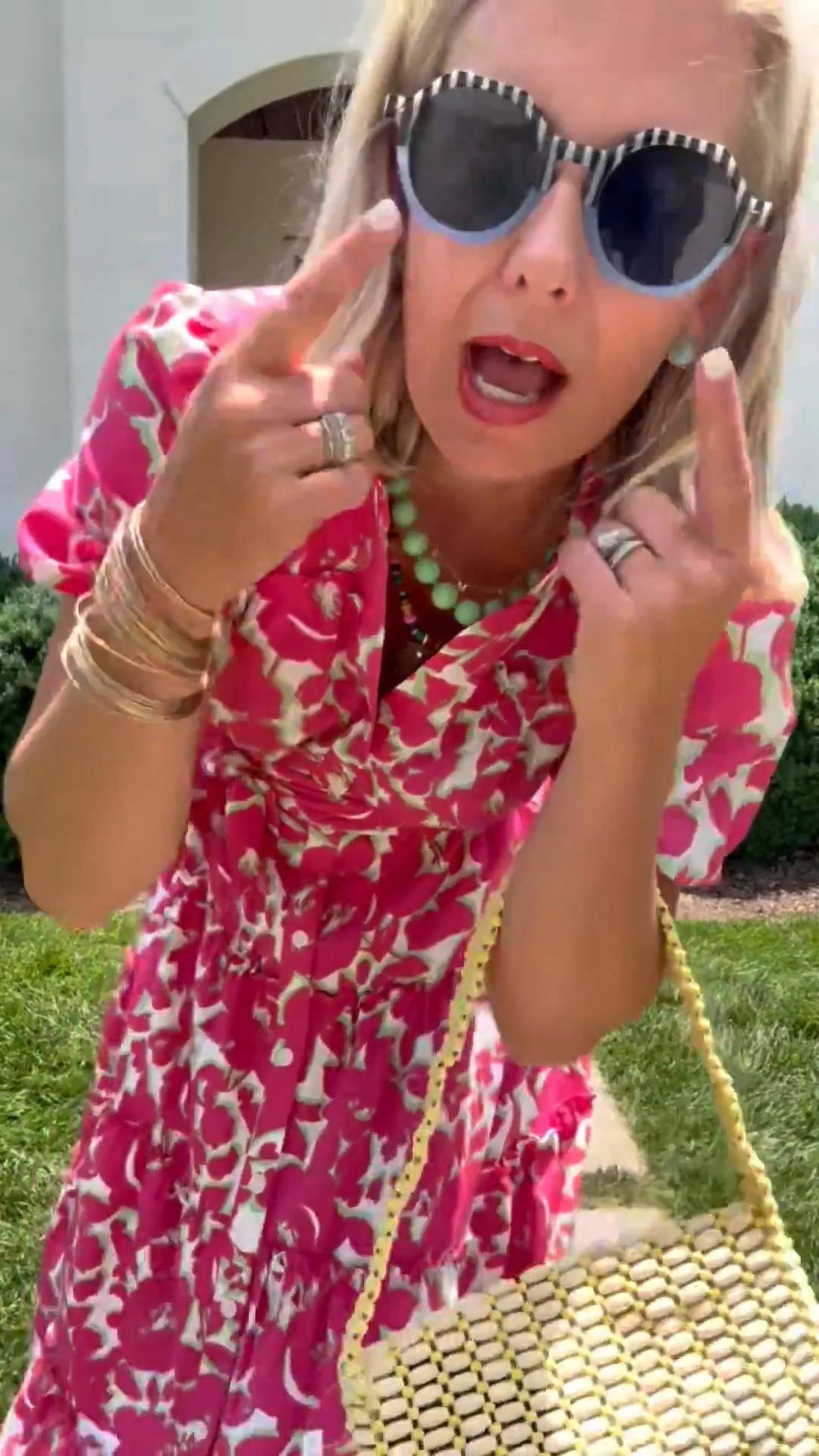 I love sunglasses that make a statement, but aren’t a distraction. These are super ! I’m in a 4 dress I don’t know and 38.5 in sandals (size 1/2 up). 

*Code Catherine20 for 20% off my bracelets 

#LTKdayinmylife #LTKSaleAlert #LTKSeasonal