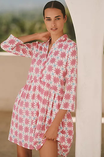 @loverlygrey x Farm Rio Short-Sleeve Mini Dress | Anthropologie (US)