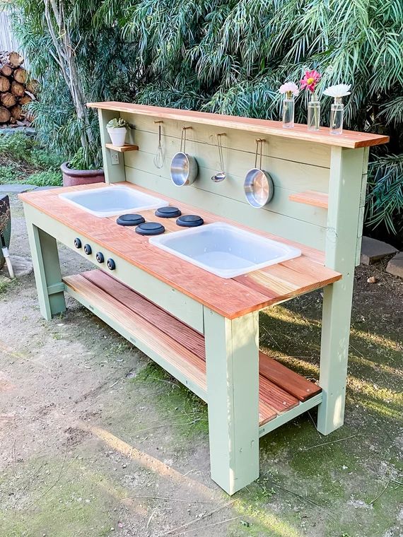 Wooden Mud Kitchen for Kids  Child's Toy Kitchen  | Etsy | Etsy (US)