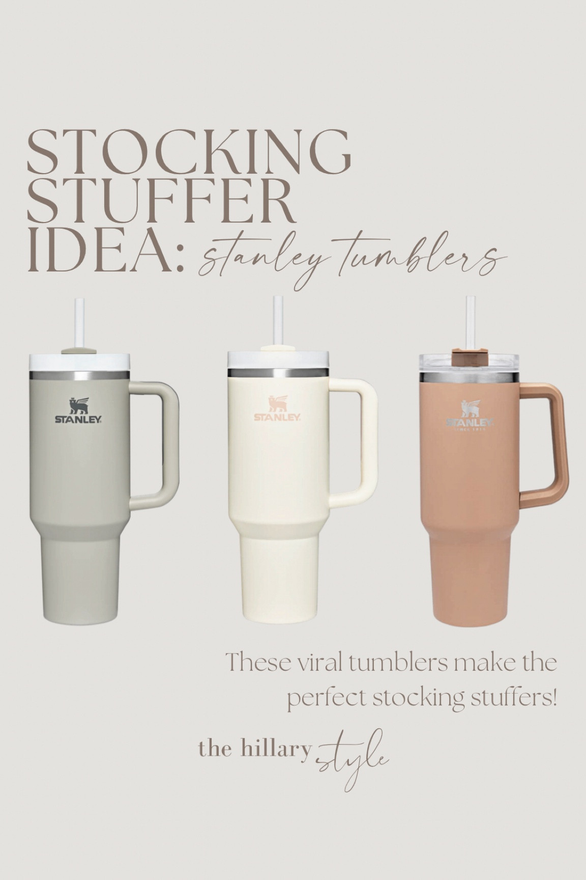 These viral Stanley tumblers are the perfect stocking stuffer! 

Stanley Tumblers, Tan Stanley, Beige Stanley, Green Stanley, Neutral Colors, Viral, To-Go Coffee Cup, Water Bottle, Stocking Stuffer, Trendy

#LTKGiftGuide #LTKSeasonal #LTKHoliday