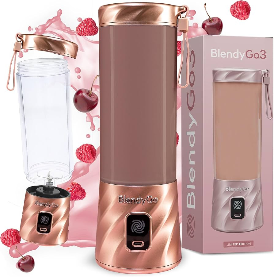 BlendyGo 3 Tragbarer Mixer, Blender, Mini Standmixer, 550 ml, Smoothie maker, Mixer smoothie make... | Amazon (DE)